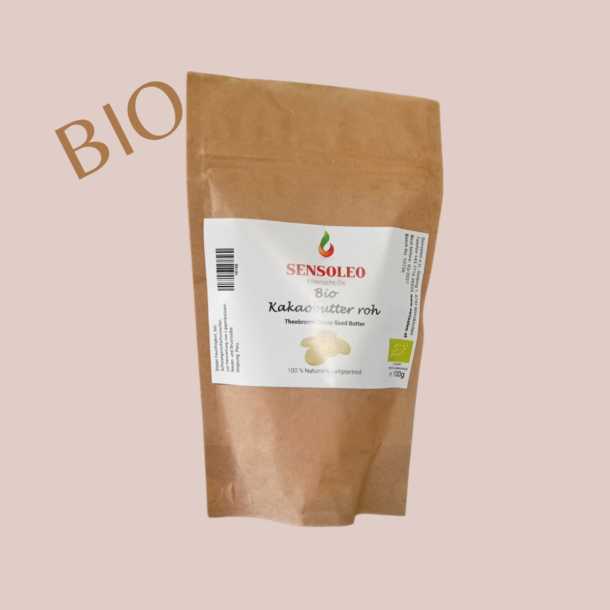 Kakaobutter Chips roh Bio 100g